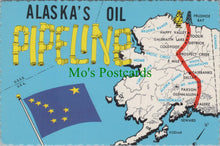 Load image into Gallery viewer, Maps Postcard - Map of Alaska's Oil Pipeline, America SW12218