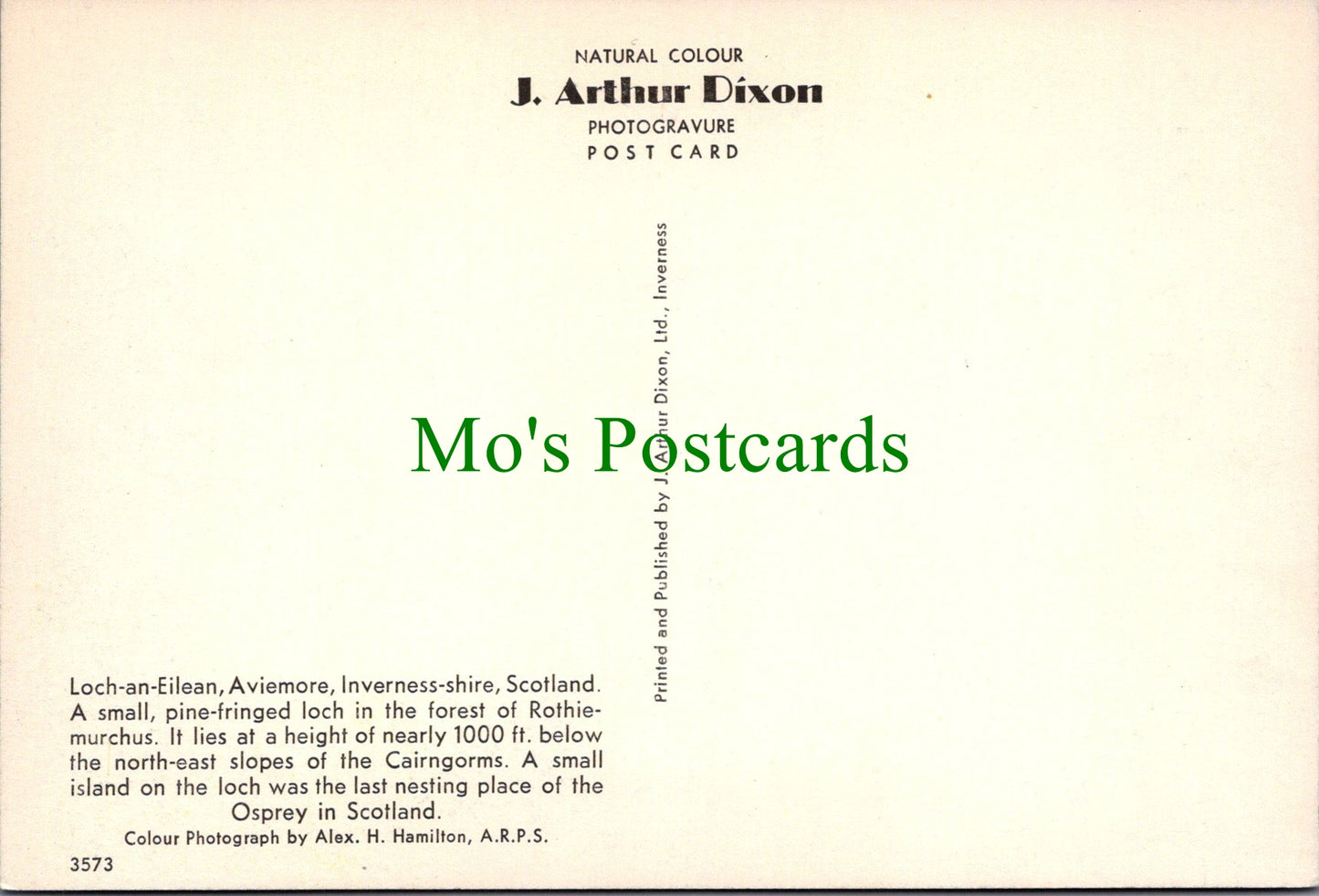 Scotland Postcard - Loch-An-Eilean, Aviemore, Inverness-shire SW12228