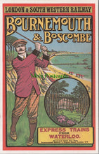 Load image into Gallery viewer, Dorset Postcard - Bournemouth Holidays, London & South Western Railway SW12758