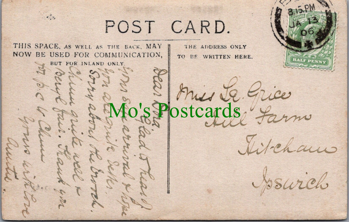 Suffolk Postcard? - Children Outside a Detached House. Possibly Eye Village SW12987