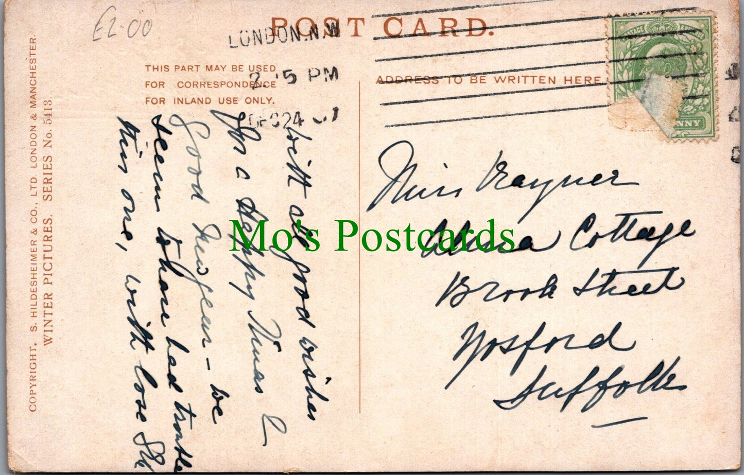 Greetings Postcard - A Happy Christmas SW13364