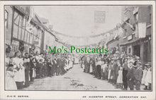Load image into Gallery viewer, Warwickshire Postcard - An Alcester Street, Coronation Day SW13450