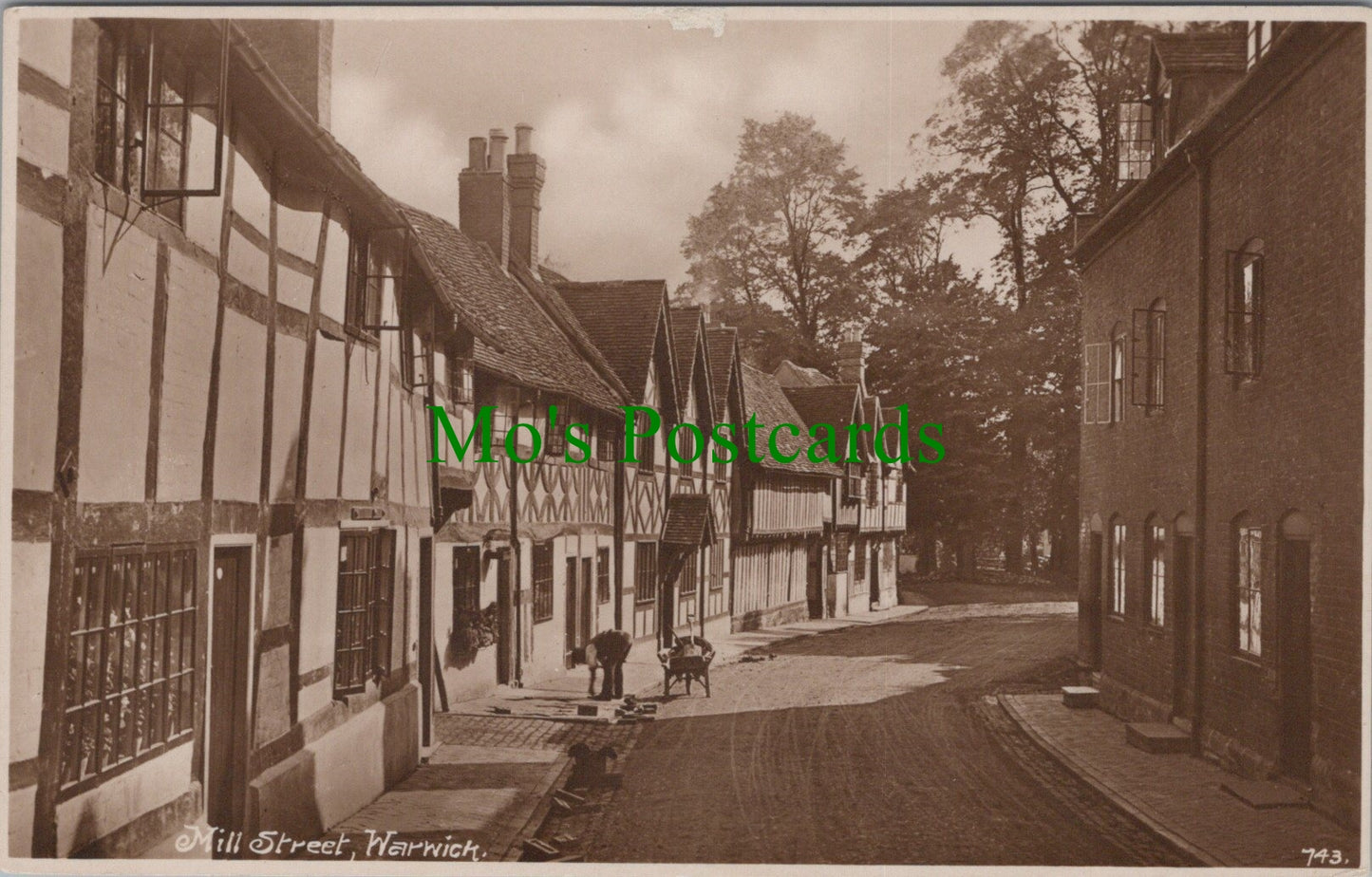 Warwickshire Postcard - Warwick, Mill Street SW13451