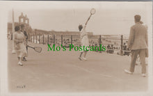 Load image into Gallery viewer, Ancestors Postcard - People Playing Tennis at The Seaside SW12550