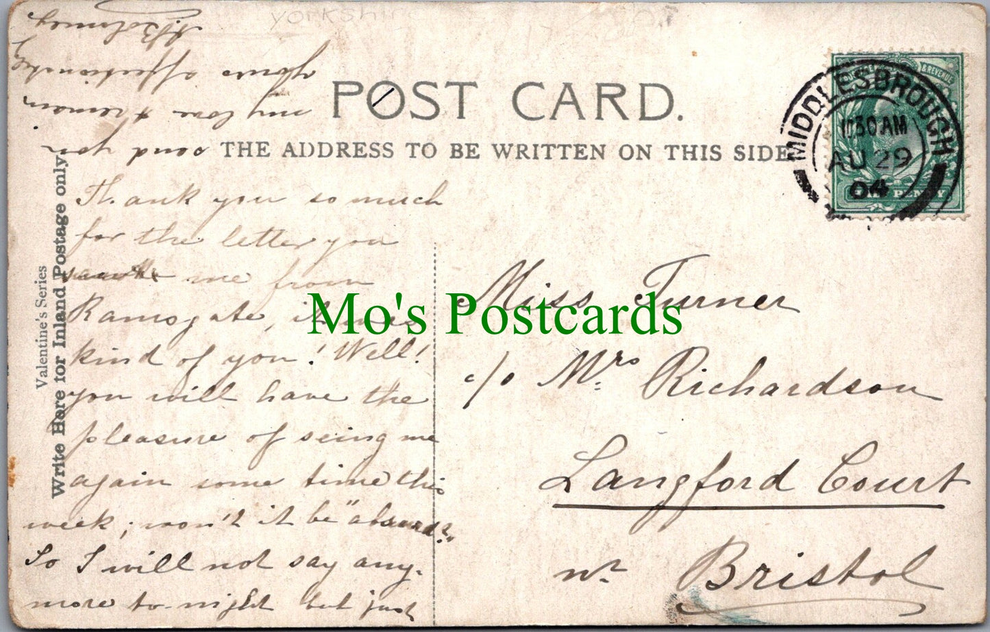 Yorkshire Postcard - On The Tees at Middlesbrough SW13309