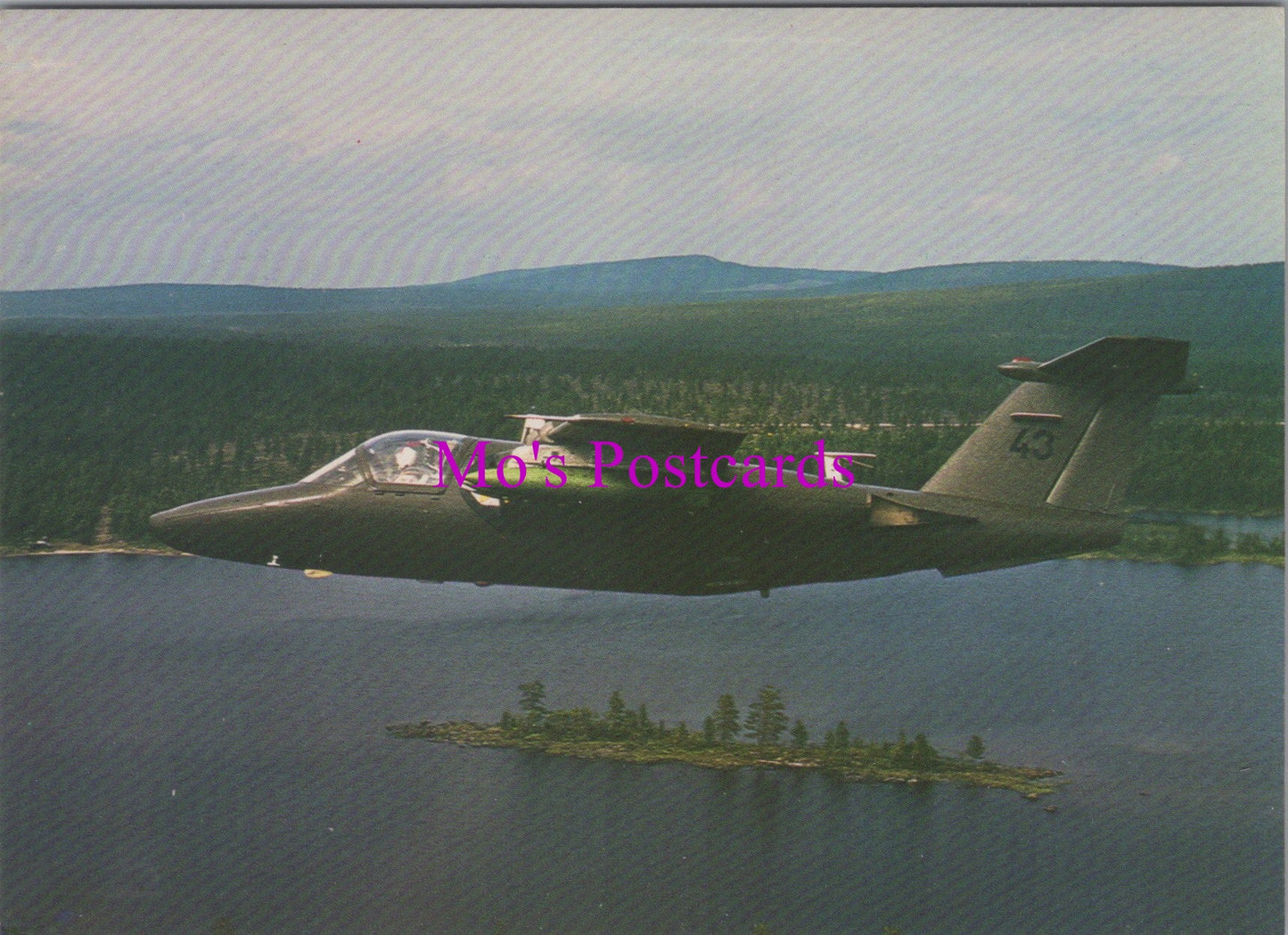 Military Aviation Postcard - Saab 105, Swedish Trainer Aircraft SW16029