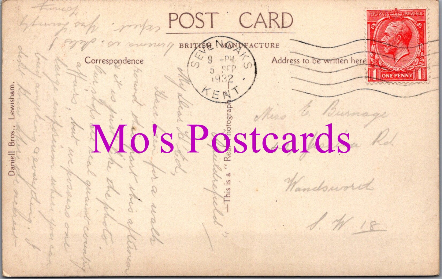 London Postcard -Biggin Hill From Ricketts Hill SW14477