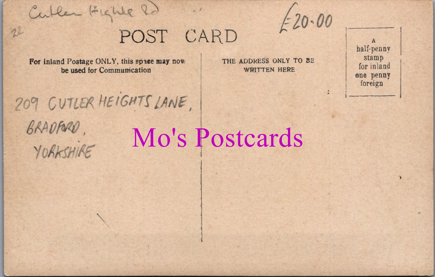 Yorkshire Postcard - 209 Cutler Heights Lane Advert, Bradford SW15343