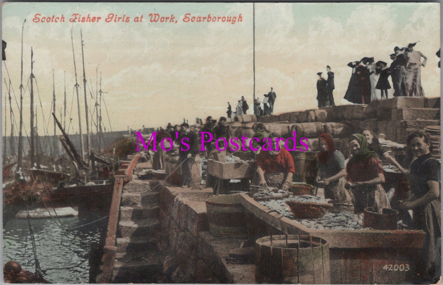 Yorkshire Postcard - Scarborough, Scotch Fisher Girls at Work SW15365