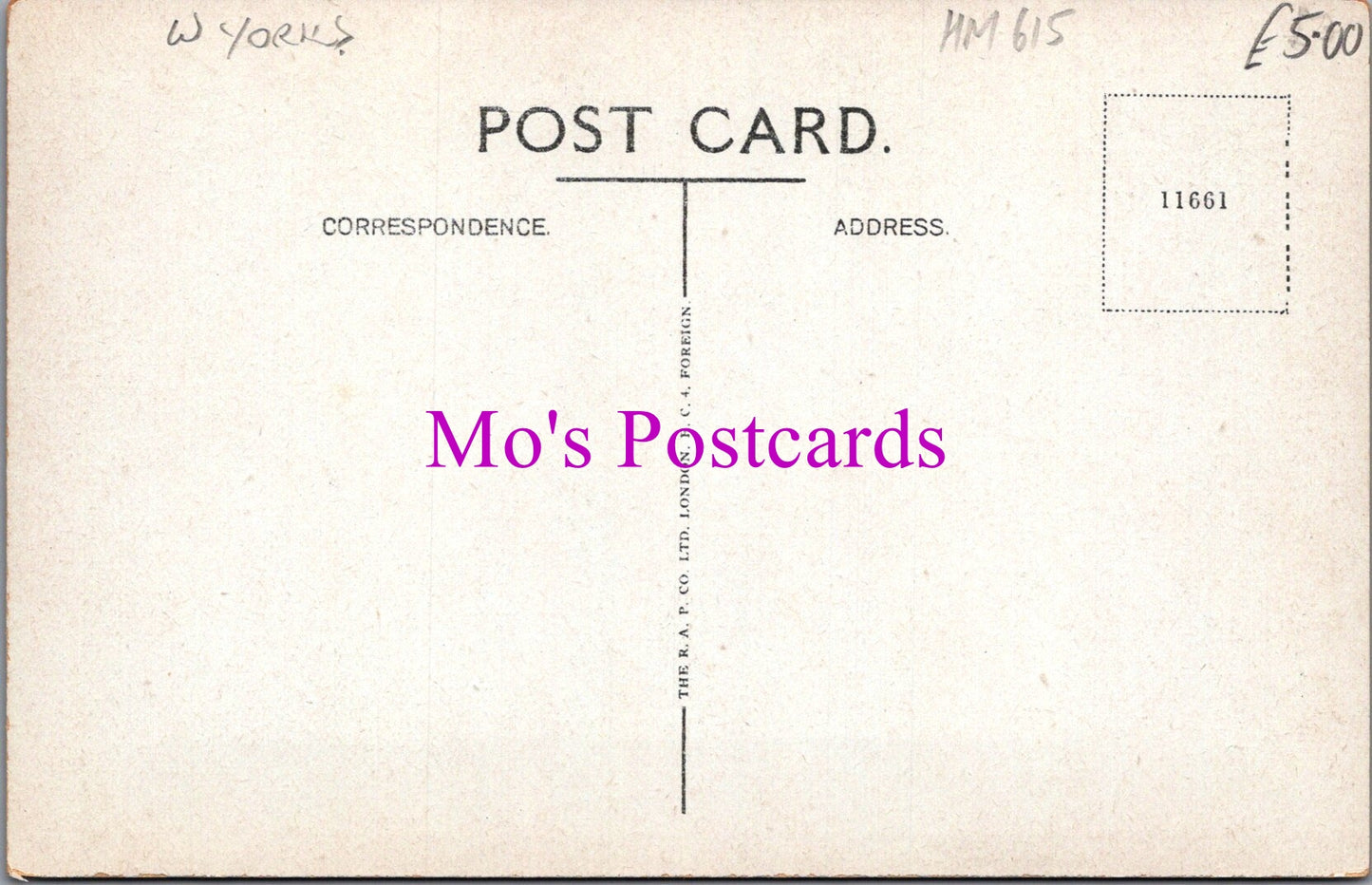 Yorkshire Postcard - Spencer Hill, Shelley HM615