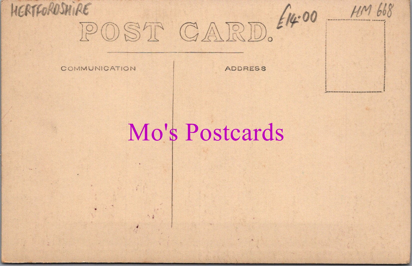 Hertfordshire Postcard - Stanstead Abbotts Village? HM668