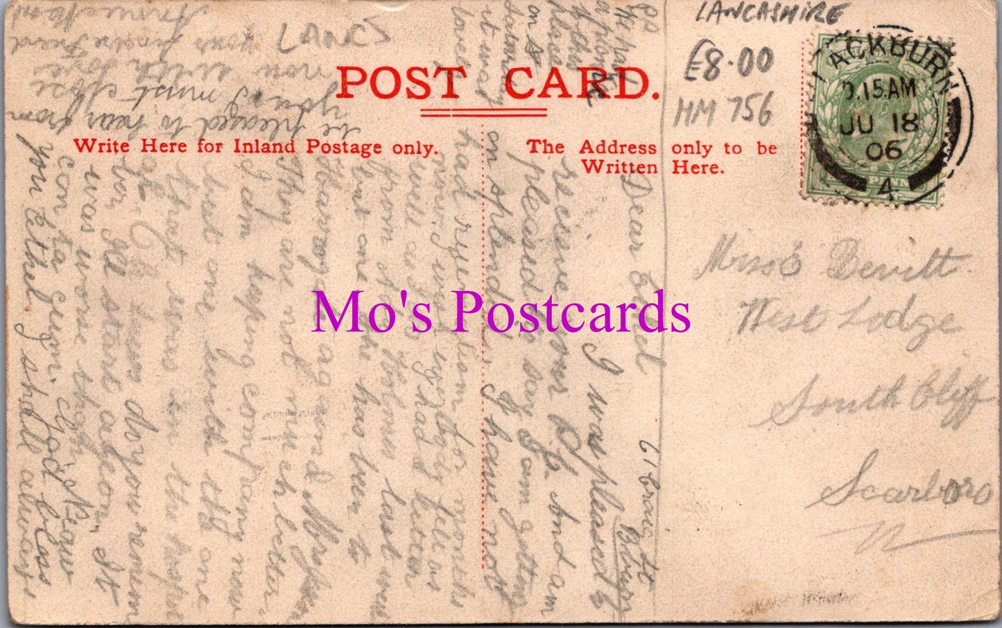 Lancashire Postcard - The Old Mill, Longton HM756