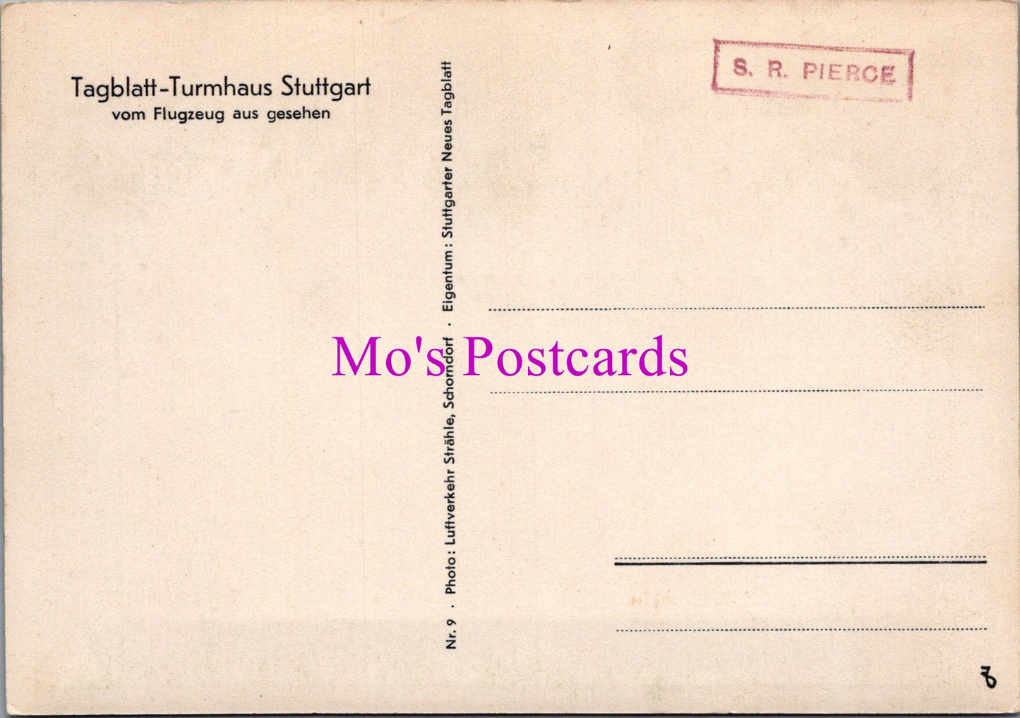Germany Postcard - Tagblatt-Turmhaus, Stuttgart SW16171