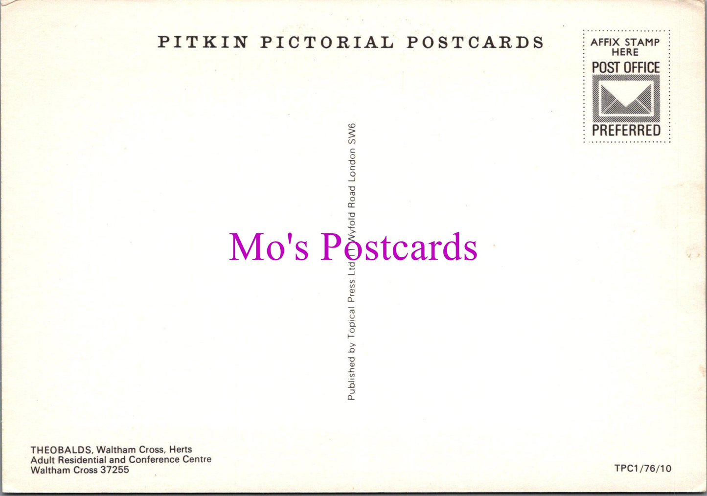 Hertfordshire Postcard - Theobalds, Waltham Cross SW16220