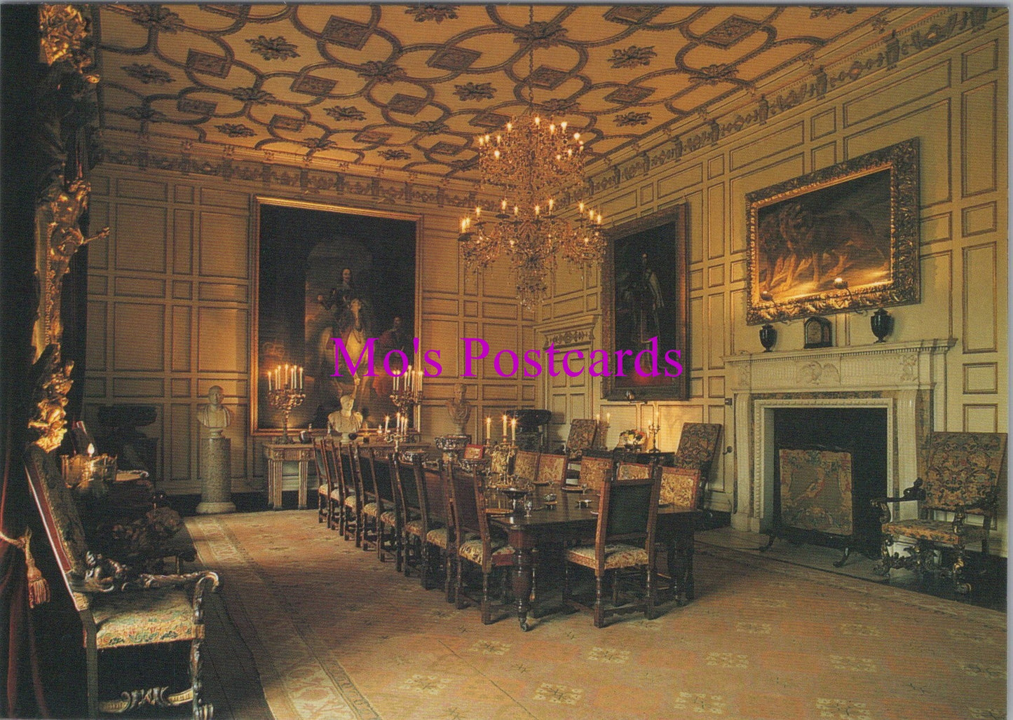 Warwickshire Postcard - Warwick Castle, State Dining Room SW16261