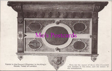 Load image into Gallery viewer, London Postcard - Tower of London, Tablet in The Council Chamber SW17585