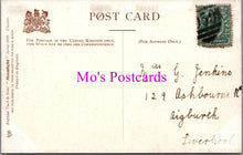 Load image into Gallery viewer, Vintage postcard with a stamp and handwritten address, labeled 'Mo's Postcards'.