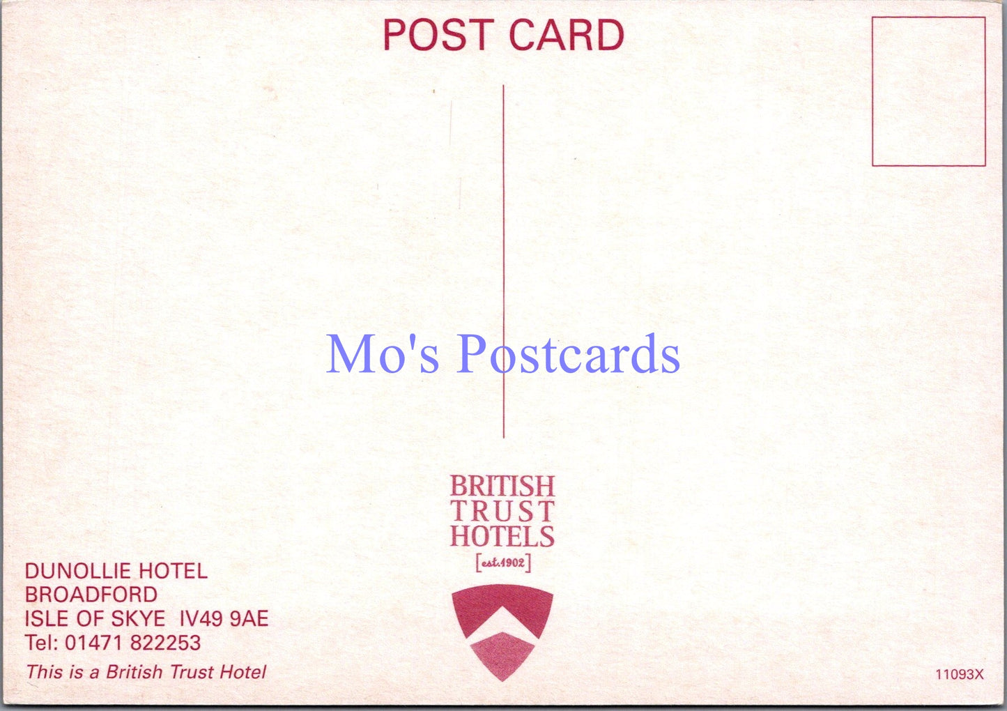 Isle of Skye Postcard - Dunollie Hotel, Broadford SW14069
