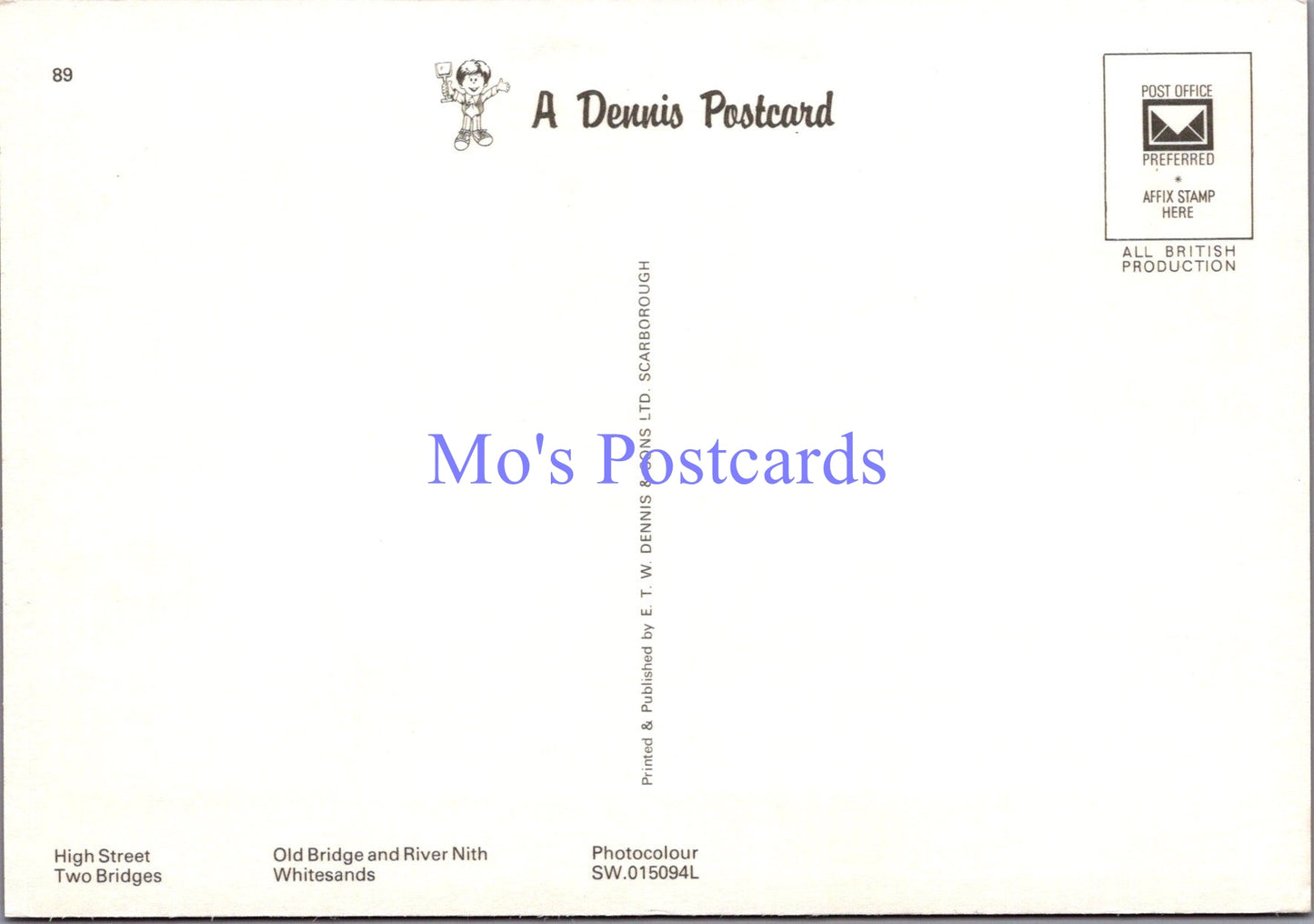 Scotland Postcard - Greetings From Dumfries SW14072