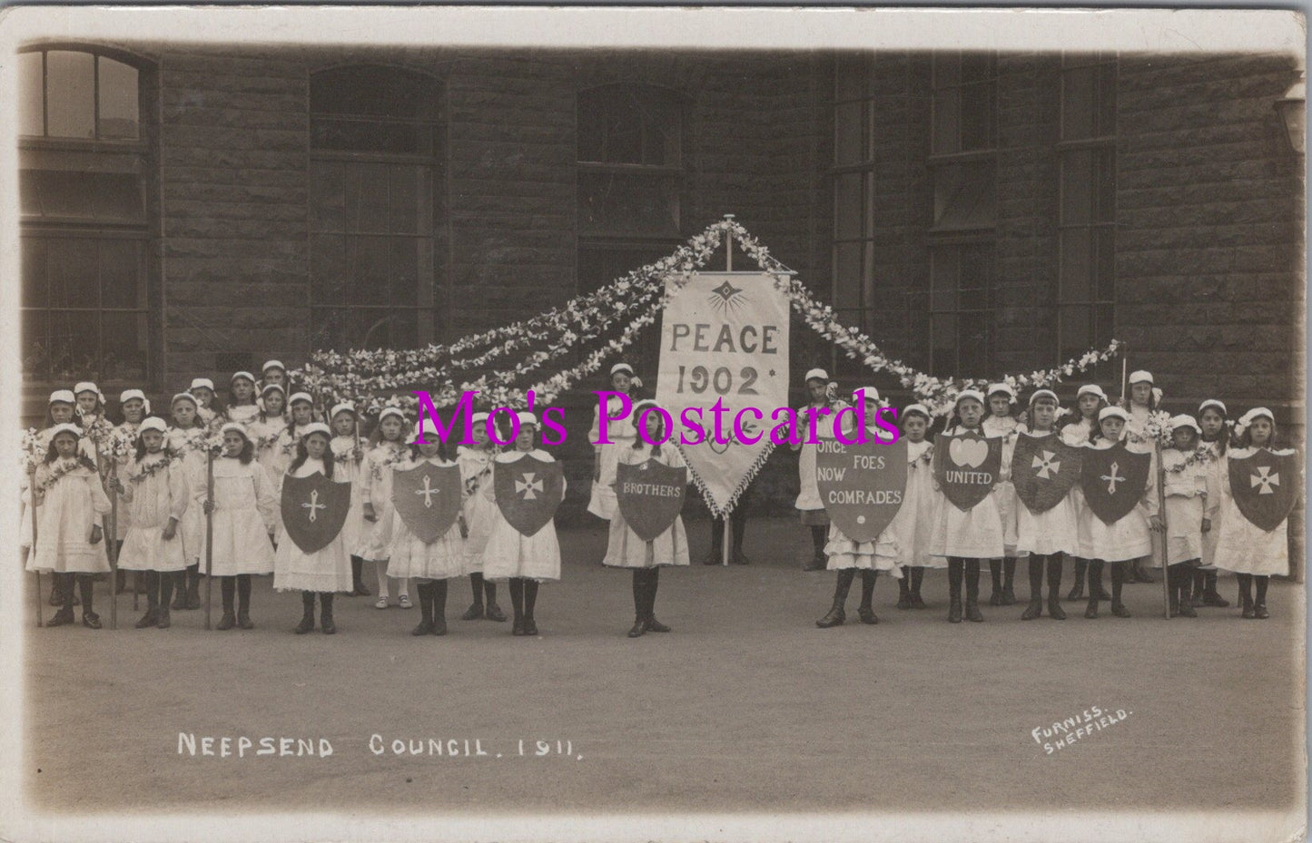 Yorkshire Postcard - Sheffield, Neepsend Council, 1911 - SW15326