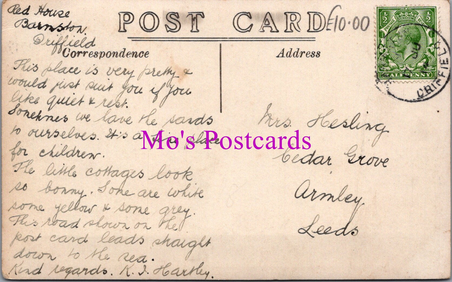 Yorkshire Postcard - Barmston Village SW15330