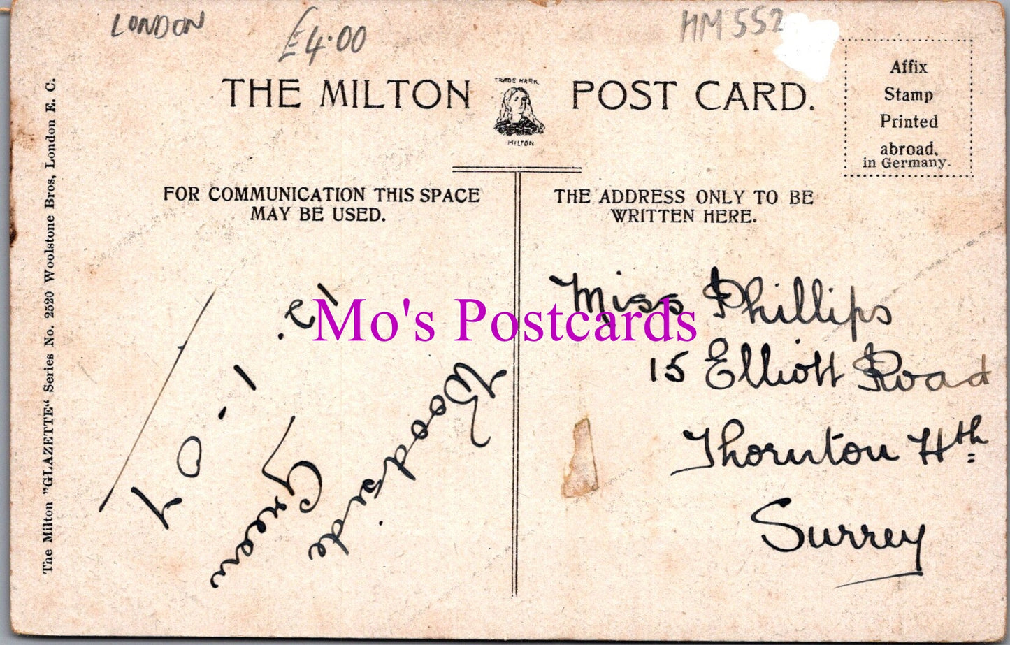 London Postcard - Woodside Green, South Norwood HM552