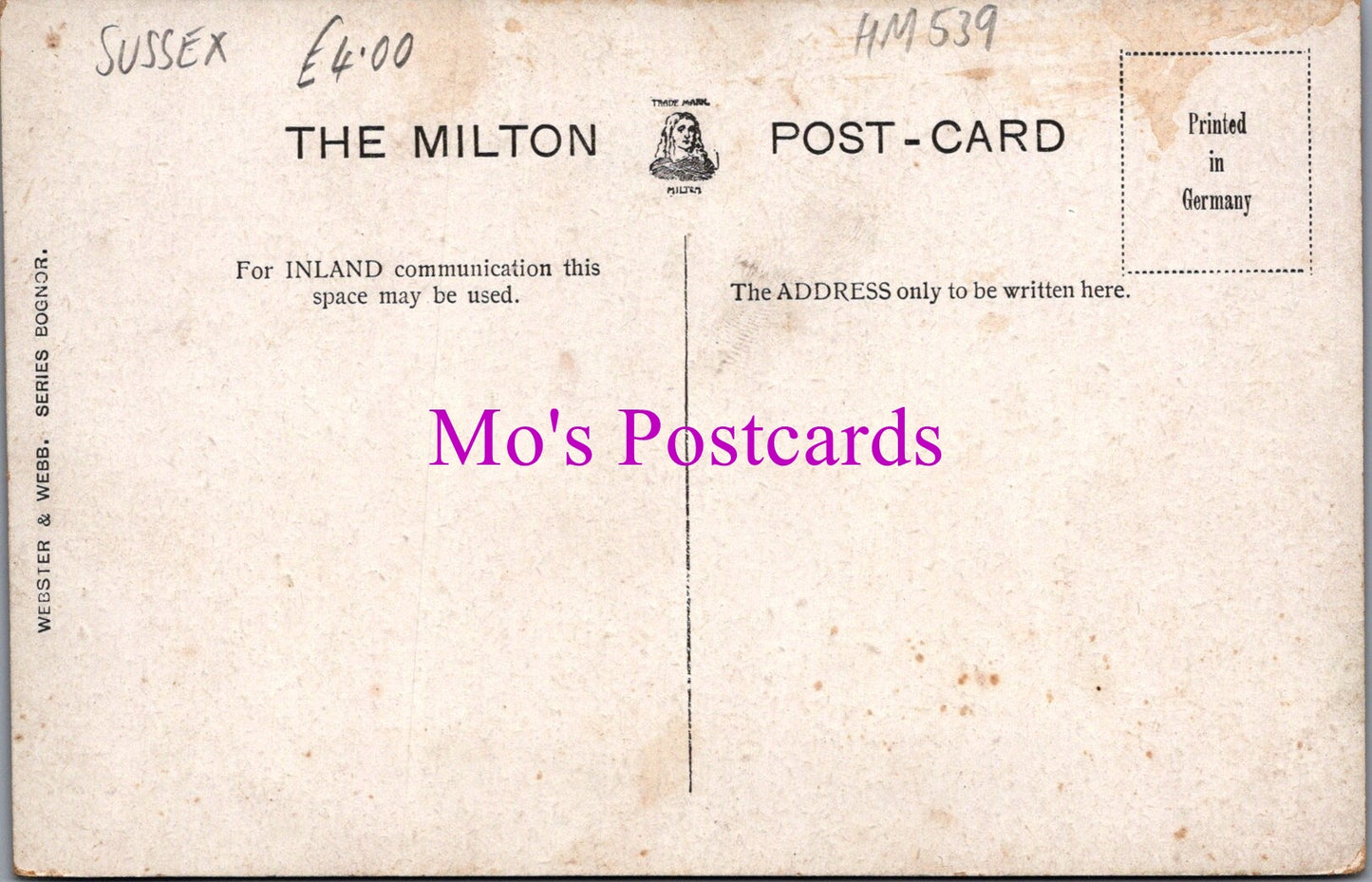 Sussex Postcard - The Steyne, Bognor HM539