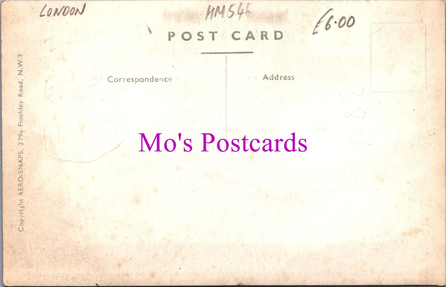 London Postcard - Albert Hall and Kensington Museums HM546