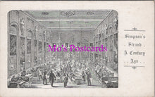 Load image into Gallery viewer, London Postcard - Simpson's, Strand. A Century Ago HM550