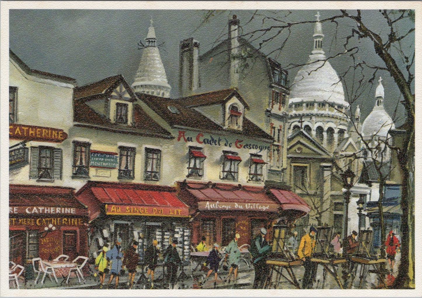 France Postcard - Paris, Place Du Tertre Et Les Peintres, Artist Maurice Legendre SW15675