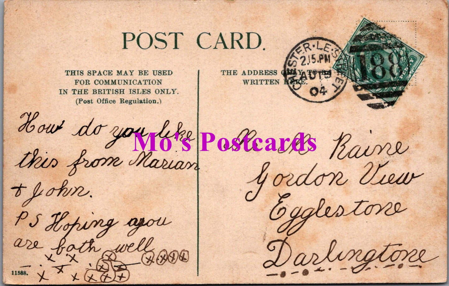 Northumberland Postcard - Morpeth, Mitford Church and Vicarage SW14682