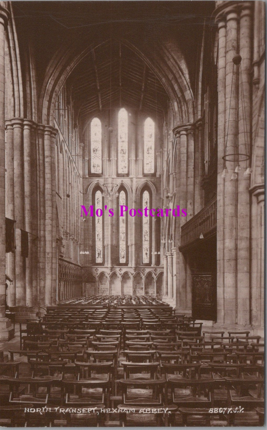 Northumberland Postcard - Hexham Abbey, North Transept SW14714