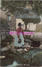 Load image into Gallery viewer, Wales Postcard - A Welsh Woman Collecting Water DZ95