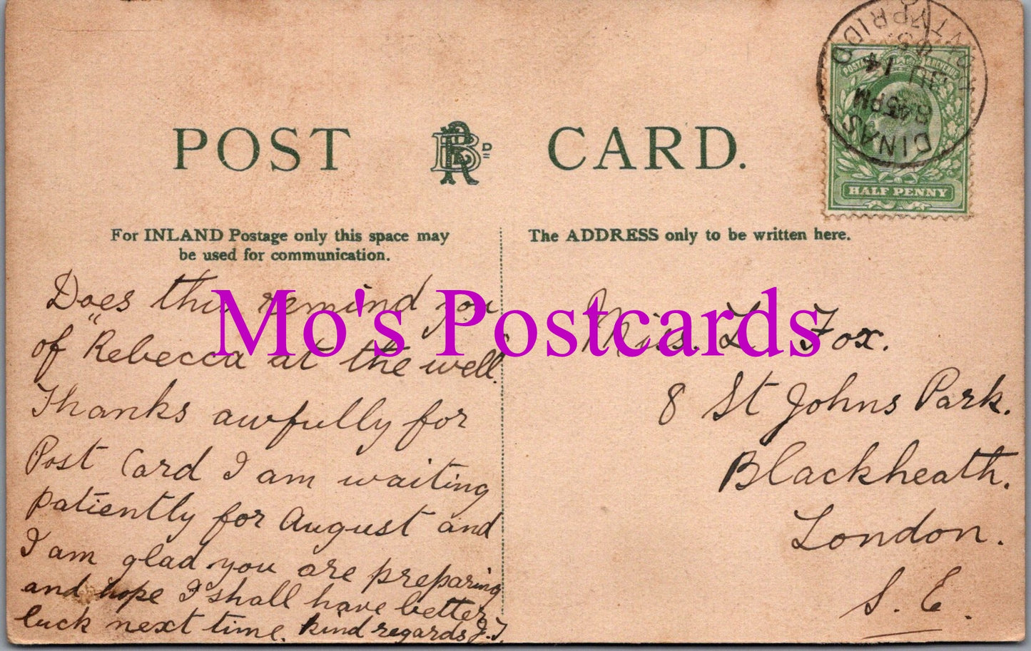 Wales Postcard - A Welsh Woman Collecting Water DZ95
