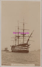 Load image into Gallery viewer, Royal Navy Postcard - H.M.S.Victory in Portsmouth Harbour DZ154
