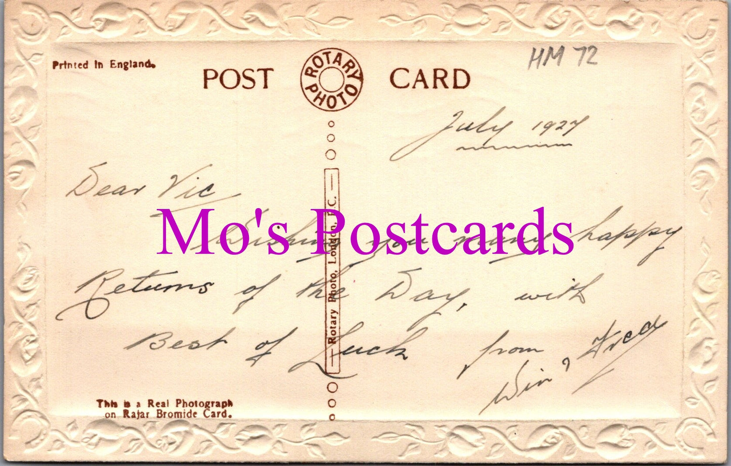 Greetings Postcard - For My Brother's Birthday HM72
