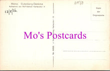 Load image into Gallery viewer, Germany Postcard - Mainz, Gutenberg-Denkma HM60