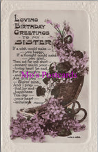 Load image into Gallery viewer, Greetings Postcard - Loving Birthday Greetings To My Sister HM62