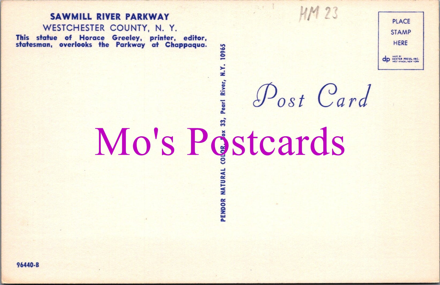 America Postcard - Sawmill River Parkway, Westchester County, New York HM23