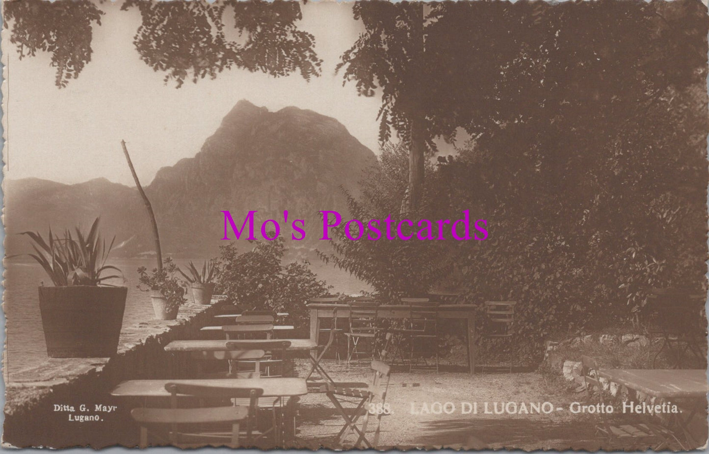 Switzerland Postcard - Lago Di Lugano, Grotto Helvetia DZ266