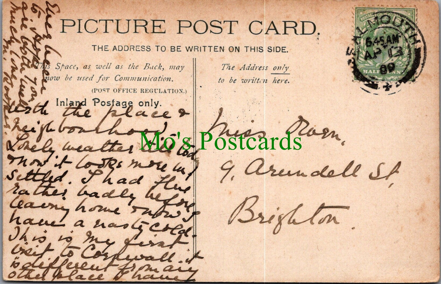 Cornwall Postcard - Falmouth, King Harry Passage SW13917