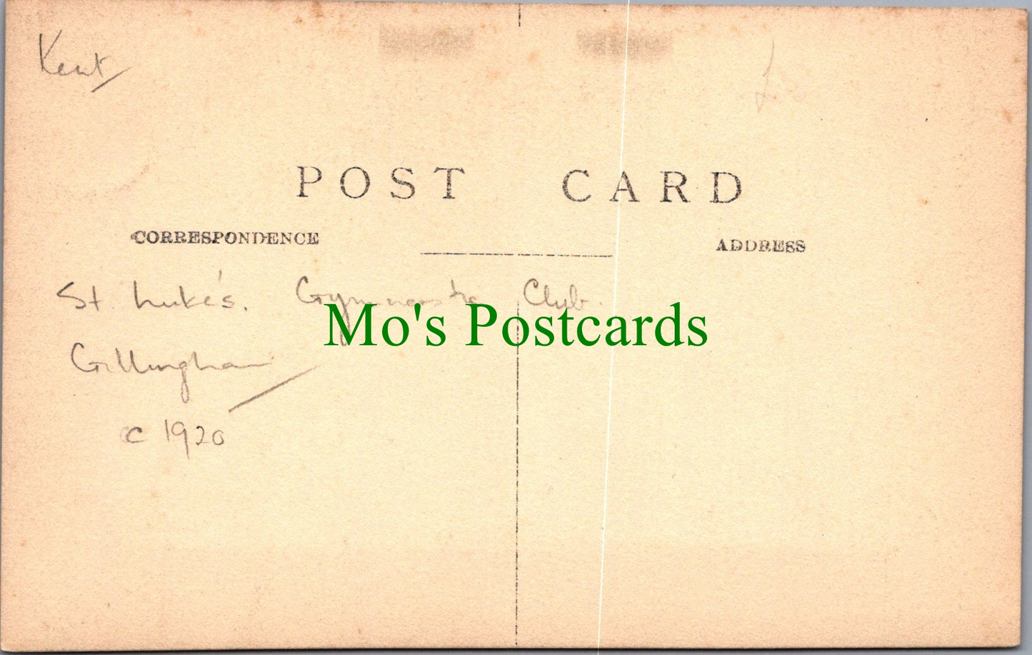Kent Postcard - Gillingham, St Luke's Gymnastics Club c1920 - SW13961