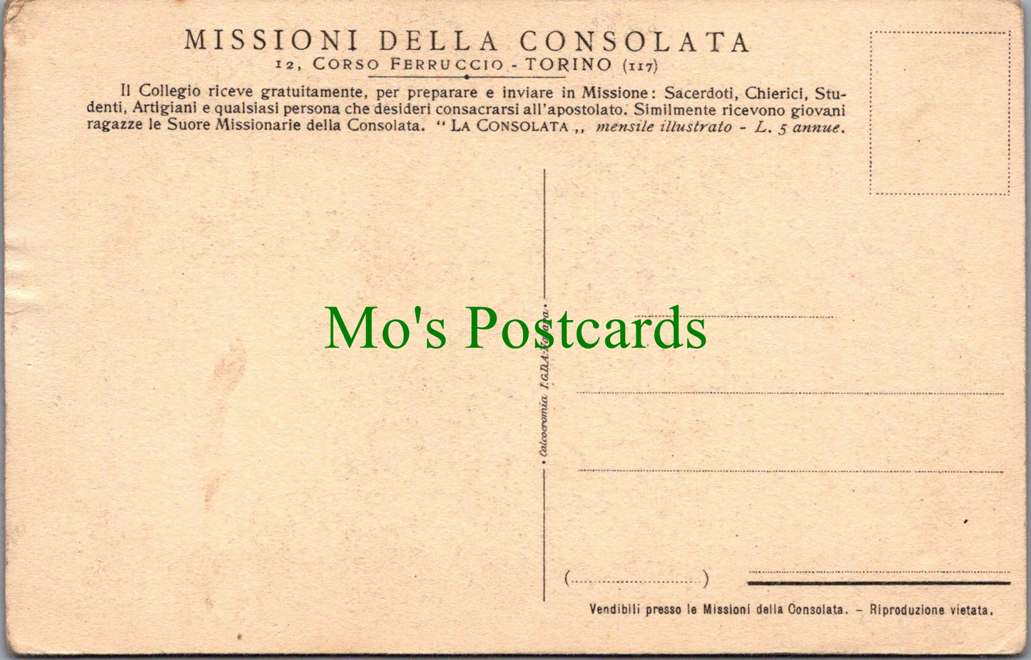 Africa Postcard - Nelle Missioni Della Consolata SW14010