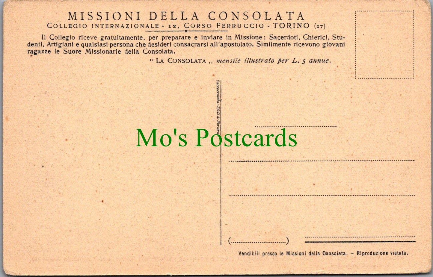 Africa Postcard - Nelle Missioni Della Consolata SW14011