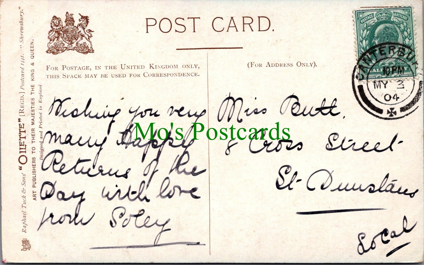 Shropshire Postcard - The Schools, Shrewsbury SW14048