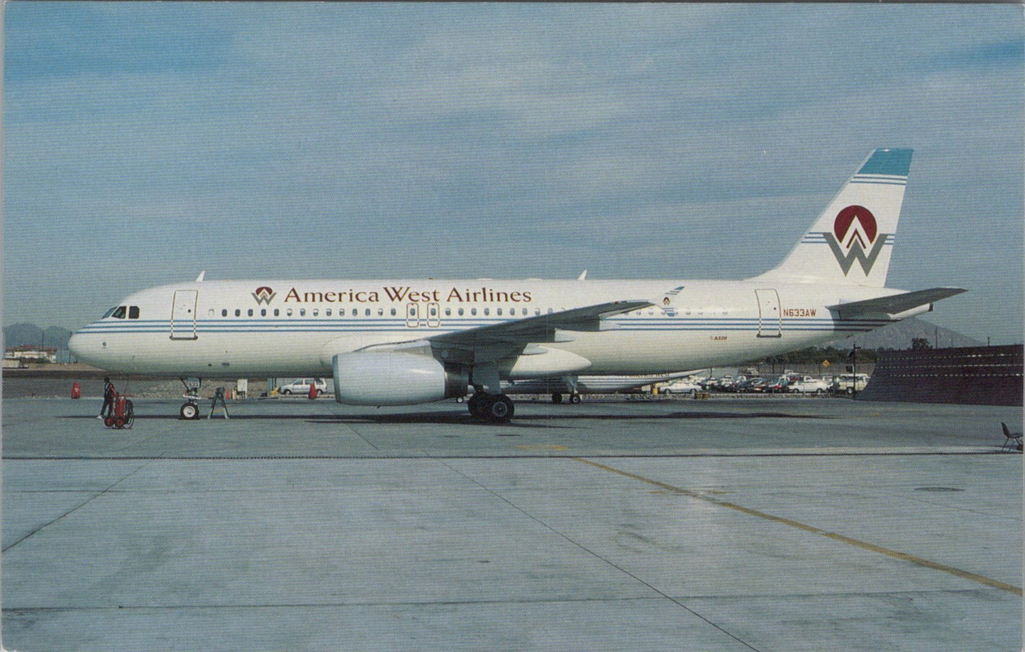 Aviation Postcard - America West Airlines Airbus A320-231 Aeroplane SW16510