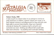 Load image into Gallery viewer, Nostalgia Postcard - Nature Study, 1908, Boarding School Girls - SW16523