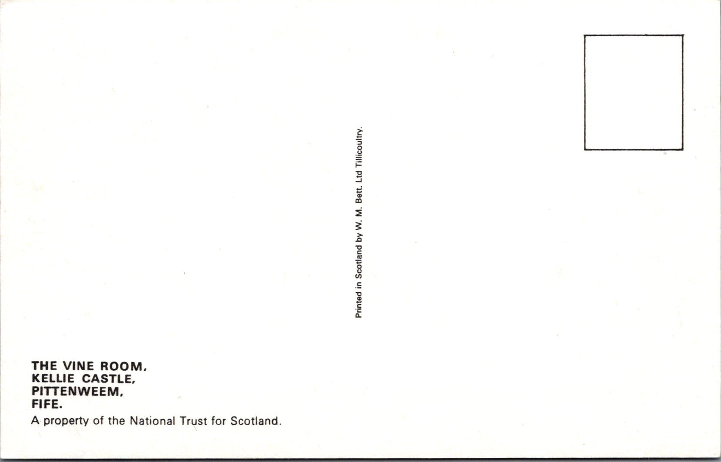 Scotland Postcard - The Vine Room, Kellie Castle, Pittenweem, Fife SW16549