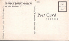 Load image into Gallery viewer, America Postcard - The Battle of Bennington Monument, Vermont SW16561