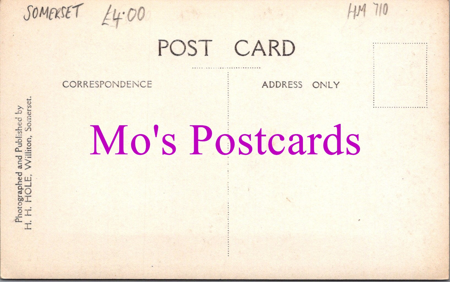 Somerset Postcard - View of East Quantoxhead HM710